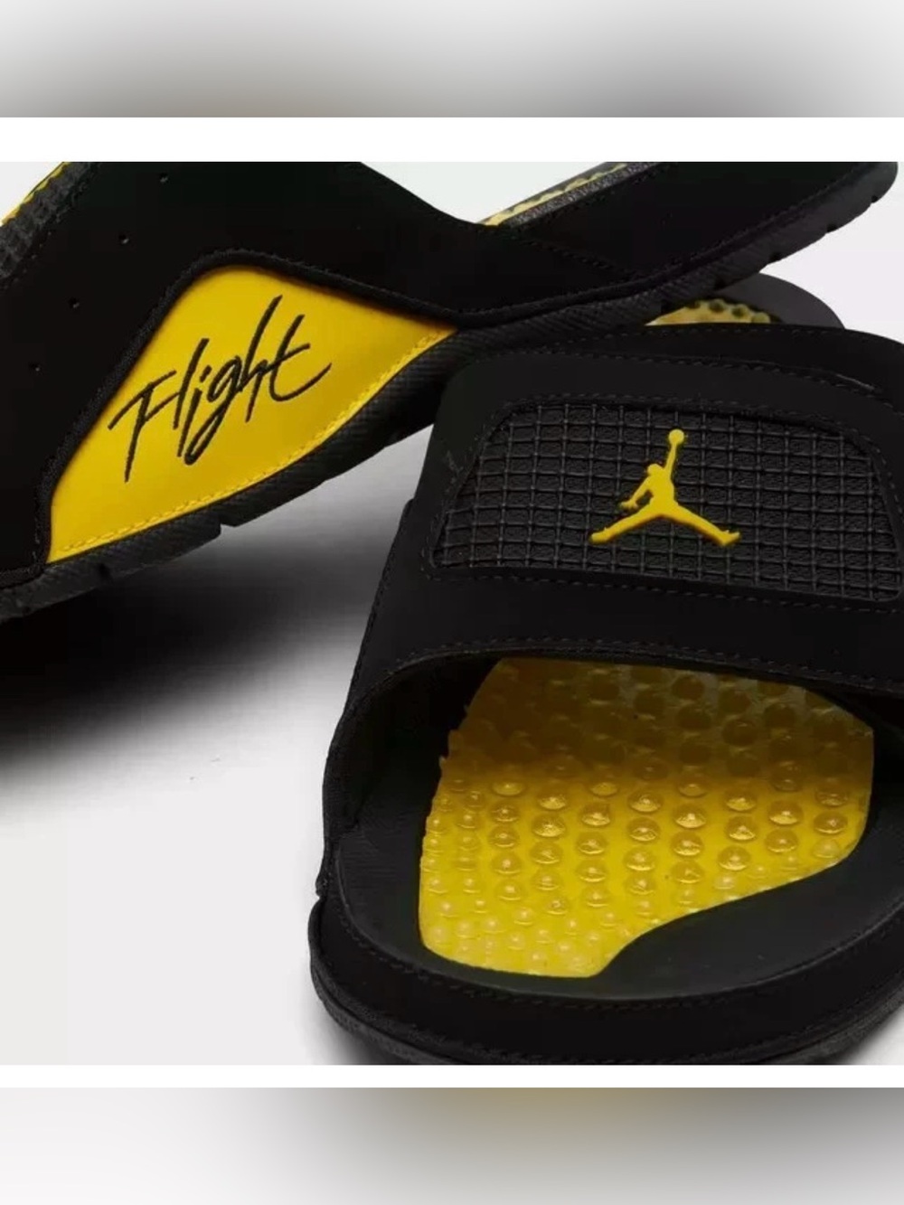 Nike Jordan Hydro IV Retro Slides Sandals tour Yellow Mens Size 11 US NEW - Picture 7 of 8